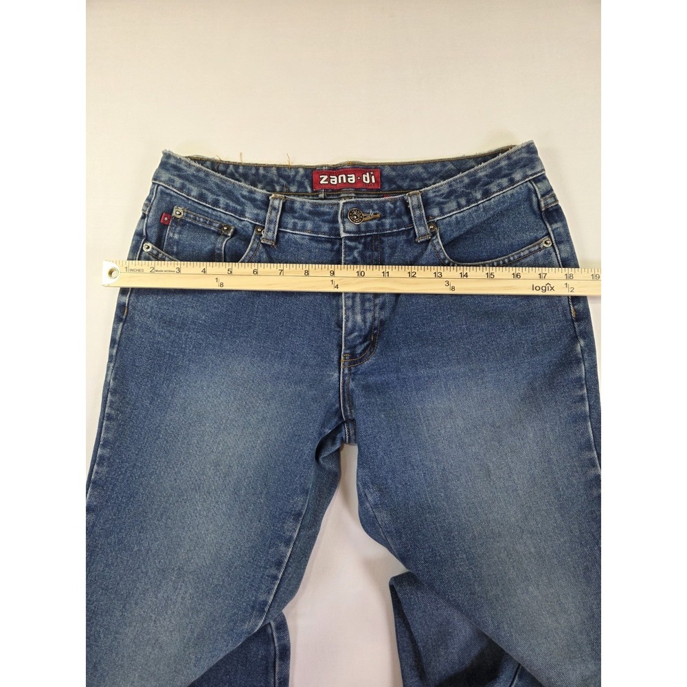 Y2K Vintage Zana Di Women's Medium Wash Flare LOW RISE - Picture 2 of 7